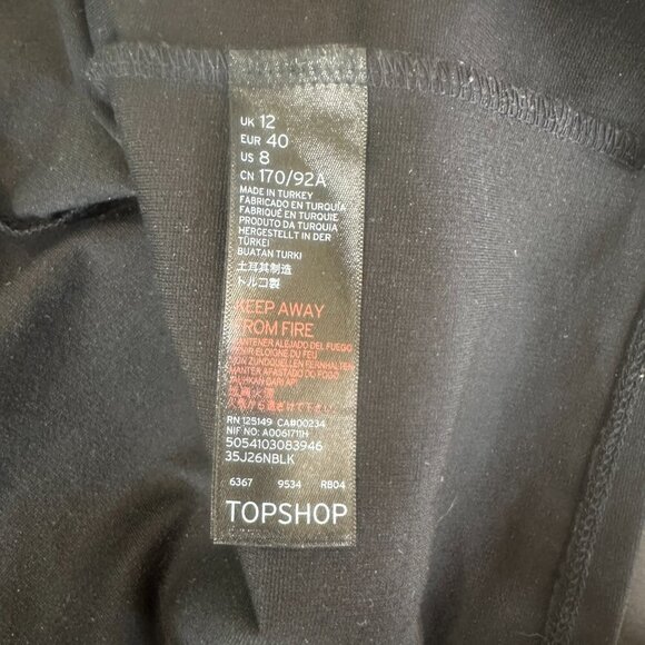 TopShop Chain Detail Asymmetrical Neck Bodycon Sheath Dress Size 8 Knit - Picture 13 of 13